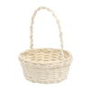 KOSZYK RATTANOWY 17/13 x 7/21 CM Z UCHWYTEM - BIAŁY *4187
