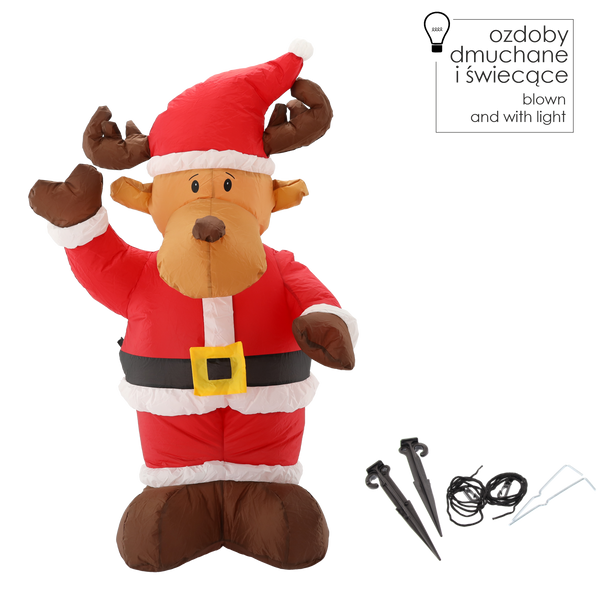 INFLATABLE REINDEER LED 135 CM