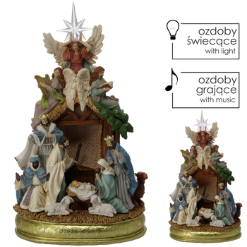 CHRISTMAS MUSIC BOX LED NATIVITY SCENE