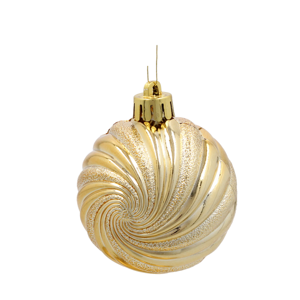 KPL. 6 BOMBEK 6 CM RED / GOLD / SILVER *3849