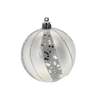 Set de 6 globuri de Crăciun argintii 7 cm mix de modele *5805
