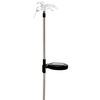 SOLÁRNÍ LAMPA LATIS 12,5 x 9,5 x 70 CM STŘÍBRNÁ Kolibřík / Motýl / Vážka Studená Bílá *4344
