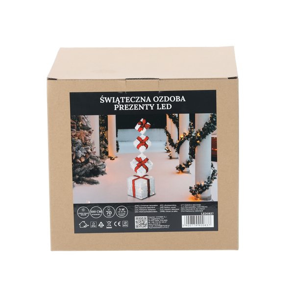 ŚWIĄTECZNA OZDOBA - PREZENTY LED 100 CM 70 L *0837