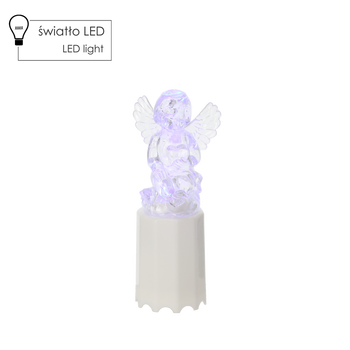 LED ANGEL INSERT WITH BATTERIES 15CB WHITE/BLUE PACK=12PCS
