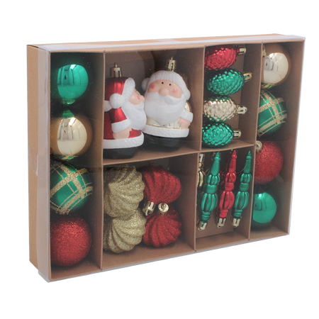 24 CHRISTMAS ORNAMENTS - MIX