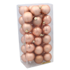 Sada 36 bombek 6 cm olivových/měděných/graphitových mix vzorů *7337