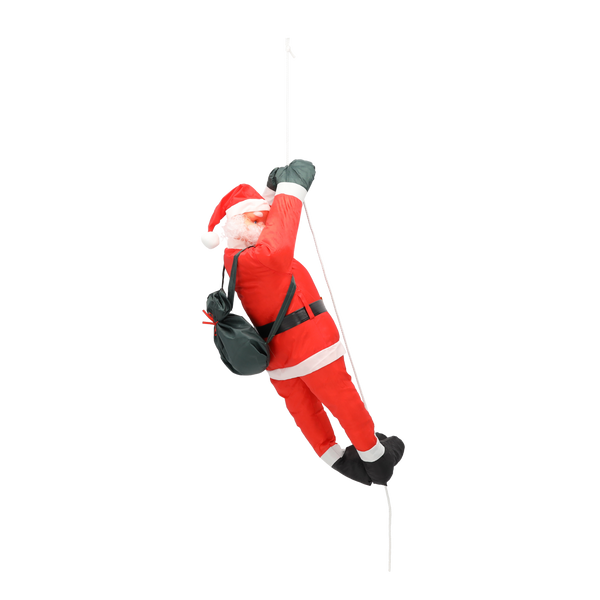 SANTA CLAUS CLIMBING ON GOLDEN COLORED PEARLS 90 CM