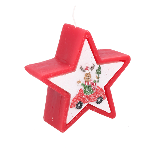 CANDLE 10 x 3.8 x 10 CM - STEA CU REN ÎN MAȘINĂ ambalaj=8buc *9256