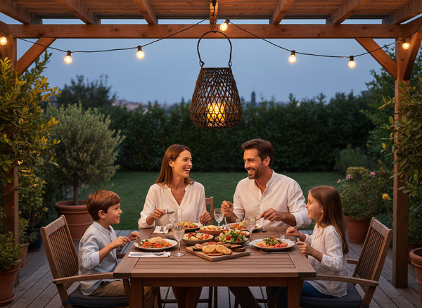 LAMPION PLECIONY 20 x 25 CM CZARNY