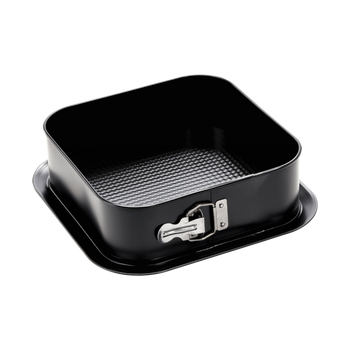 EMBOSSED CAKE TIN 24X24CM WITH PROTECTIVE NON-STICK LAYER BLACK SQUARE