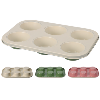 MUFFIN PAN STEEL 265X185X30MM