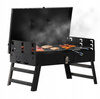 GRILL TURYSTYCZNY SKŁADANY WALIZKA Z WIDEŁKAMI I ŁOPATKĄ 43 x 26,5 x 46,5 CM