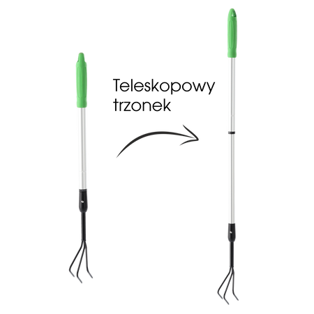 Záhradný kultivátor s teleskopickou rukoväťou 80-115 CM *6780