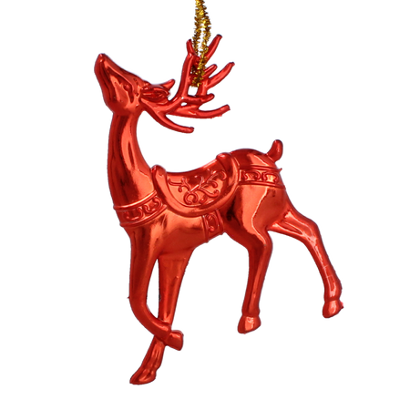 SET OF 3 CHRISTMAS TREE DECORATIONS ELK / SNOWFLAKE / SNOWMAN MIX