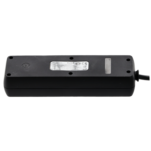 Predlžovací článok s vypínačom 3 zásuvky 1,5 m čierny *8602