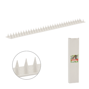 PLASTIC BIRD SPIKES 4.5X50CM WHITE PACK=10PCS