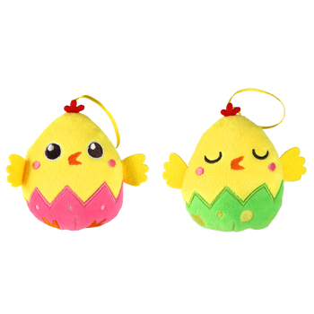 EASTER DECORATION - HANGING WITH WHISTLE 11 x 5 x 10 CM CHICK MIX 2 DESIGNS pack=12pcs