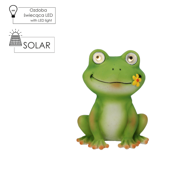 ZAHRADNÍ FIGURKA - ŽÁBA S SVÍTÍCÍMI OČIMA 9,6 x 7,5 x 13 CM LED balení=6ks *7720