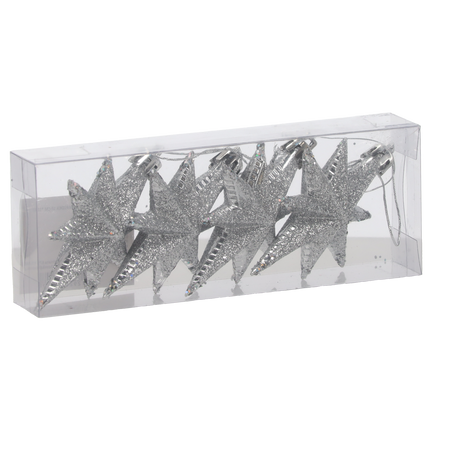 SET 4 DECORAȚIUNI DE CRĂCIUN STEA 10 CM *1147