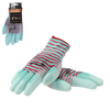GARDEN GLOVES „7”,”zebra”pattern , polyester with polyurethane