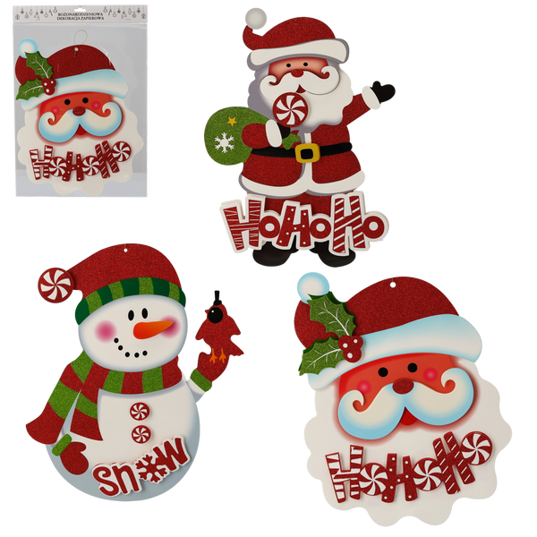 CHRISTMAS HANGING PAPER DECORATION MIX DESIGNS