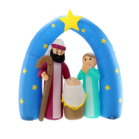 Fúkaná betlehemská scéna LED VÝŠKA 180 CM *1082