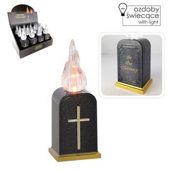 LED KUS MEMORIÁL S OHNIVÝM EFEKTOM S BATERIAMI*9624