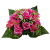 UMĚLÁ KYTICE RŮŽÍ A LILIÍ 25 x 27 x 27 CM MIX ODBRAVENÍ 12 ks *2959