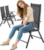 FOLDING GARDEN CHAIR ALUMINIUM 66 x 56 x 107 CM BLACK