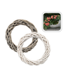 WICKER WREATH 30 CM WHITE / GRAY