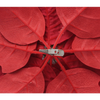 ARTIFICIAL FLOWER - POINSETTIA 25 CM ON CLIP DARK RED