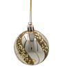 SET OF 8 CHRISTMAS BAUBLES GOLD 6 CM