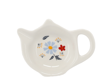 Sada. Porcelánový hrnek 350 ml + porcelánová podložka + květinový čajový sítko *6101