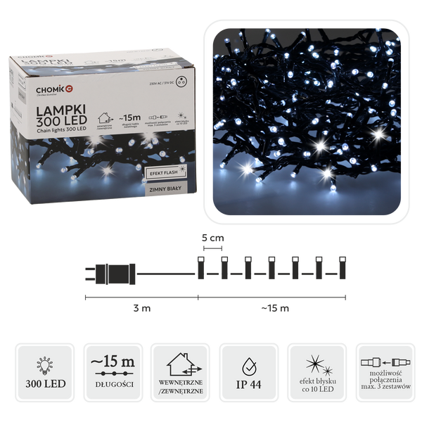 COLD WHITE LIGHTS LED 300L