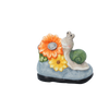 FIGURKA OGRODOWA - ŚLIMAK Z KWIATEM 16 x 9 x 14,5 CM LED opak=4szt *7843
