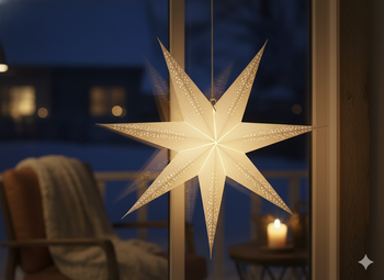PAPER DECORATIVE STAR 60 CM GRAY