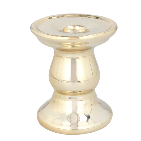 ŚWIECZNIK CERAMICZNY ZŁOTY/SREBRNY WYS. 10,2 CM opak=4szt *3669