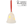 CERAMIC WHITE LED BELL WITH A PENDANT 8 CM