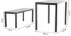 SET DE MOBILIER PENTRU GRĂDINĂ MASĂ 110 x 58,5 x 75,5 CM + 2 BĂNCI 110 x 39 x 45 CM GRI *0841