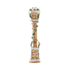 CHRISTMAS WOODEN BROWN LED LANTERN 16 x 16 x 85 CM