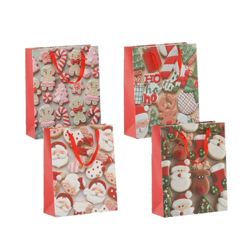 DARČEKOVÁ TAŠKA VIANOČNÁ "XMAS" 26 x 32 x 10 CM balenie=12ks *0573