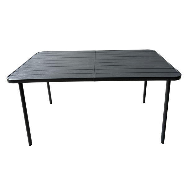 MESA DE GRĂDINĂ RECTANGULARĂ 140 x 80 x 72 CM GRI ÎNTUNECAT *6638