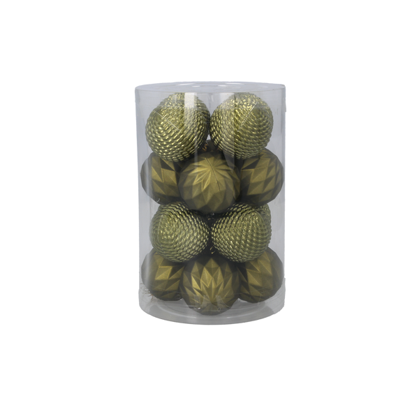 SET 16 BOMBONE 4 CM OLIV/CUPRU/GRAFIT MIX DE MODELE TUBĂ *7528