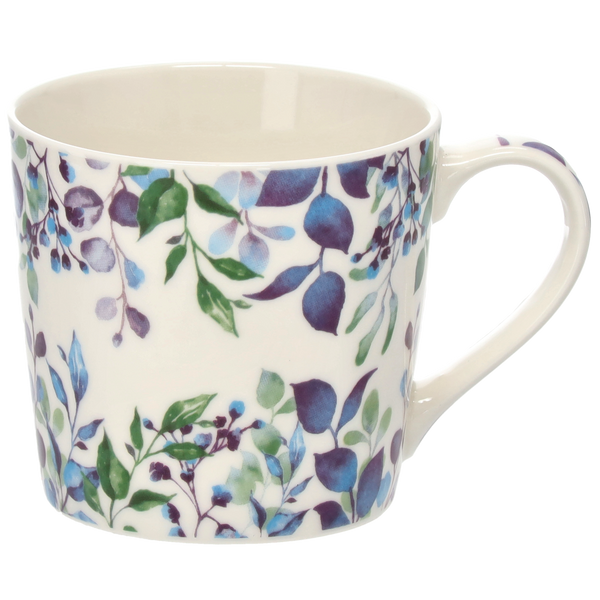 HRNČEK PORCELÁNOVÝ 400 ML LISTKY MIX FARBA balenie=12ks *7901