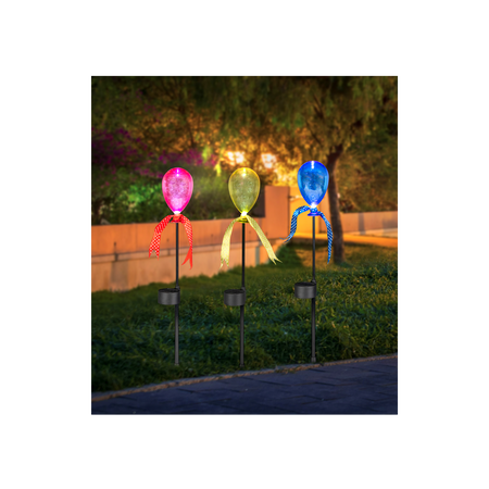 SOLAR BALLOON LIGHT LED 9 x 6 x 44 CM MIX COLORS