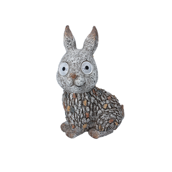 FIGURKA OGRODOWA - ZAJĄC ZE ŚWIECĄCYMI OCZAMI 13,5 x 10,5 x 21 CM LED opak=4szt *7911