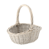 RATTAN BASKET 30 X 24 X 14 X 11/30 CM WITH HANDLE – LIGHT GREY