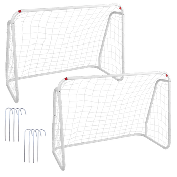 SET 2 PORȚI DE FOTBAL CU REȚEA 124 x 96 x 61 CM *7482