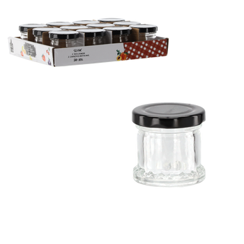 BORC 30 ML CU IMPRESIE ȘI CU CAPAC DIN METAL NEGRU ambalaj=12 buc *2509