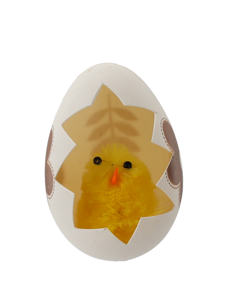 KPL. 4 DECORATIUNI DE PASTI - PUI IN SCAUN 8 x 4 x 12 CM MIX DE CULORI *9298